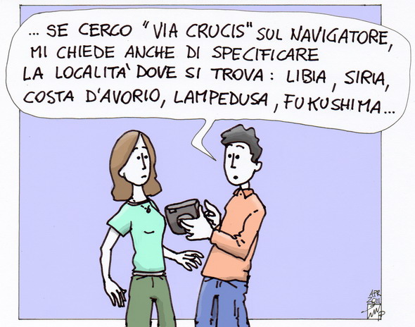 via crucis oggi (colored)